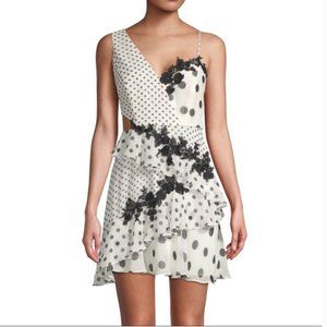 NWT BCBG Asymmetrical Polka Dot Dress